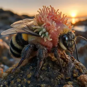 Bumblebee + Sea anemone